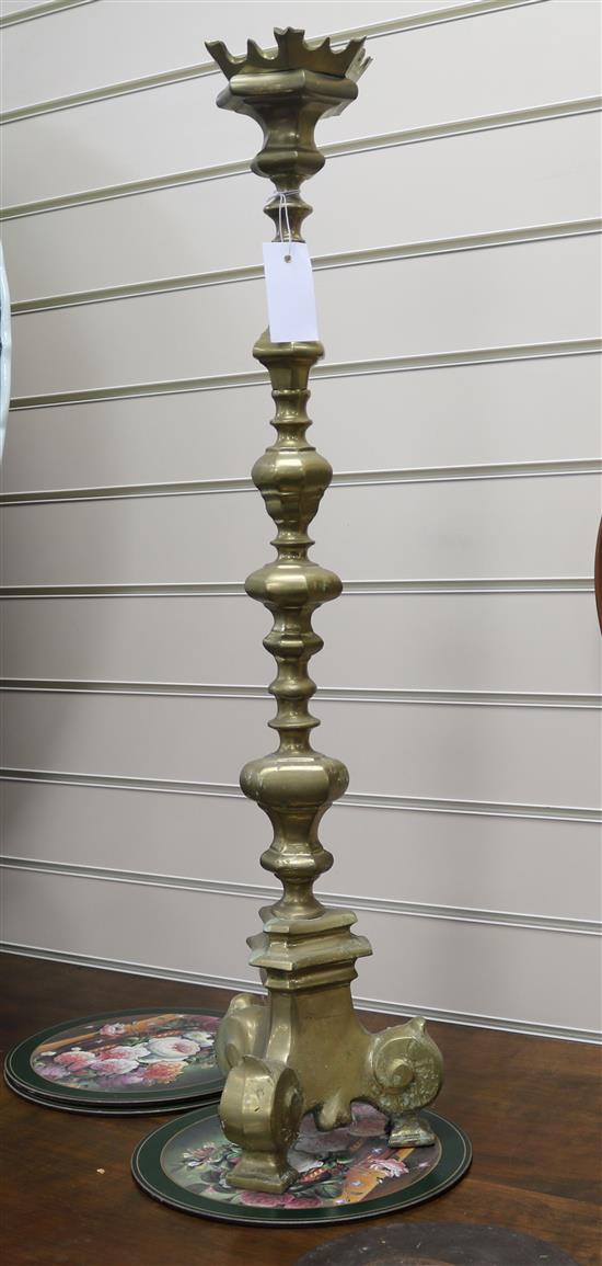 A pair of church candlesticks